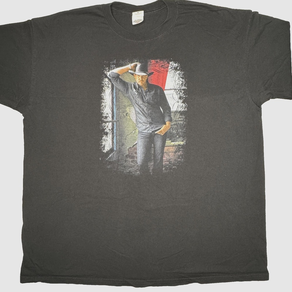 Trace Adkins Shirt Mens 3XL Black American Man Tour Concert Graphic 2008 Tee